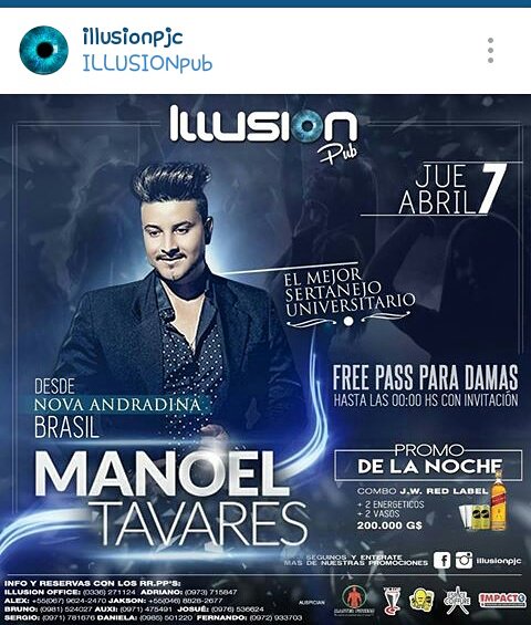 AgenciaMTMKT's tweet photo. #IllusionPub em Pedro Juan Caballeiro -Paraguai dia 07/04 Manoel Tavares galera toda convidada.@manoeltavareson https://t.co/ti8PIcmr5H