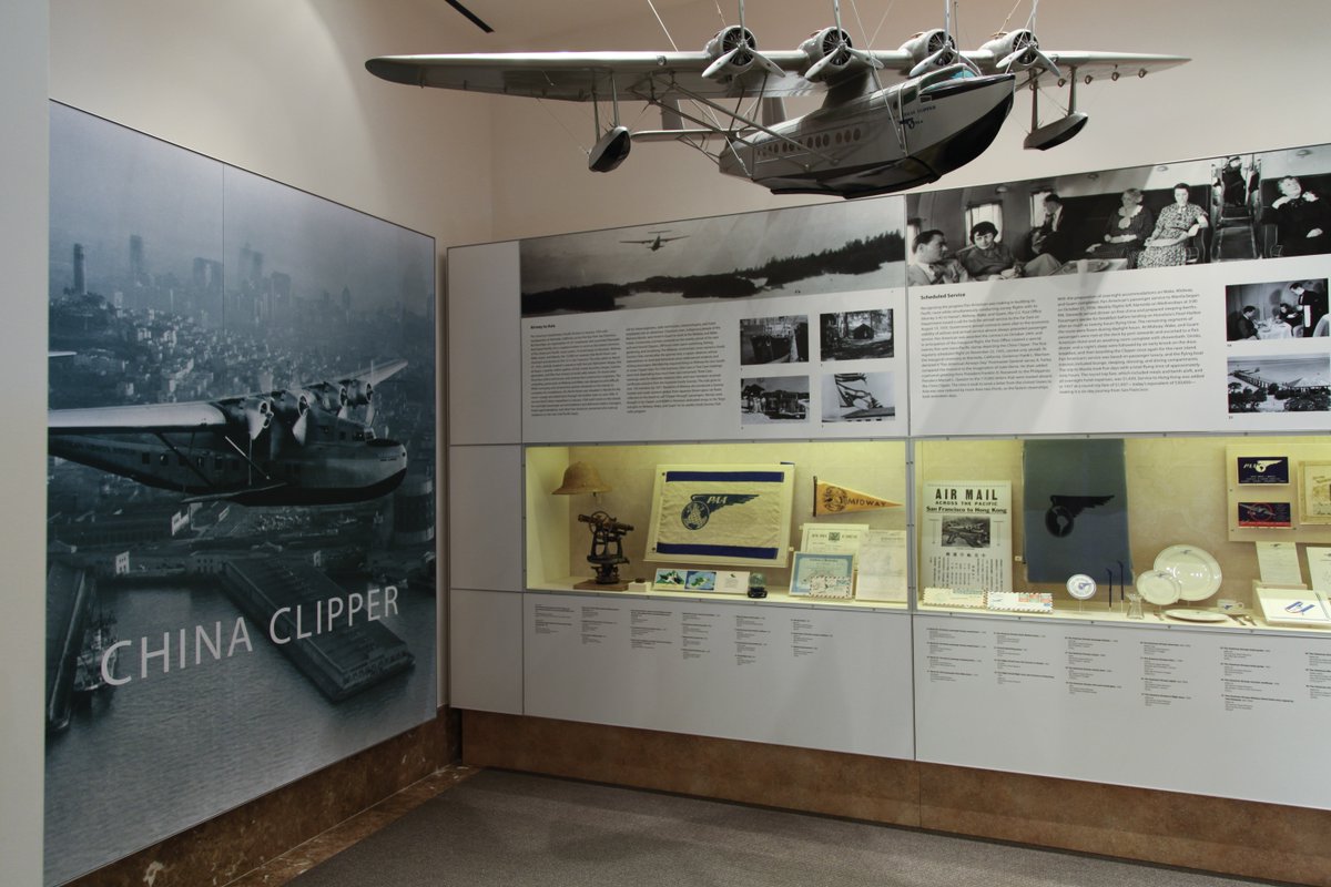 SFOMuseum's tweet photo. Learn more about #PanAm’s flying boats in “China Clipper", in our online exhibition: https://t.co/Py67IlV1y1 https://t.co/yU6cwWuILG