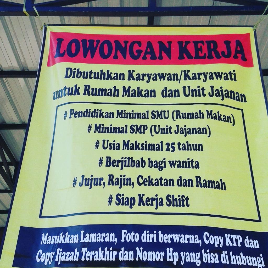 Sponsor juga #lowker
Waroeng tongsis jl. karang anyar ruko samping komplek Permata Indah mhn Rt min <a href="/HabarBanjarbaru/">Kota Banjarbaru</a>