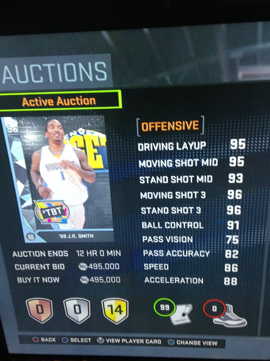 unknwnrazor's tweet photo. Cheapest J.R Smith, Badged out with Max contracts (PS4), Cop!Nba2kWagers @Retweets2K @2kHouse @2kauctions @2khookup https://t.co/z49D30BIJc