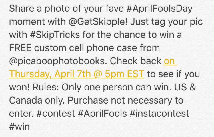 getskipple's tweet photo. Don't forget to enter our Instagram contest for a chance to win a FREE customized phone case! See details below ⬇️ https://t.co/GTH0mmhHzQ