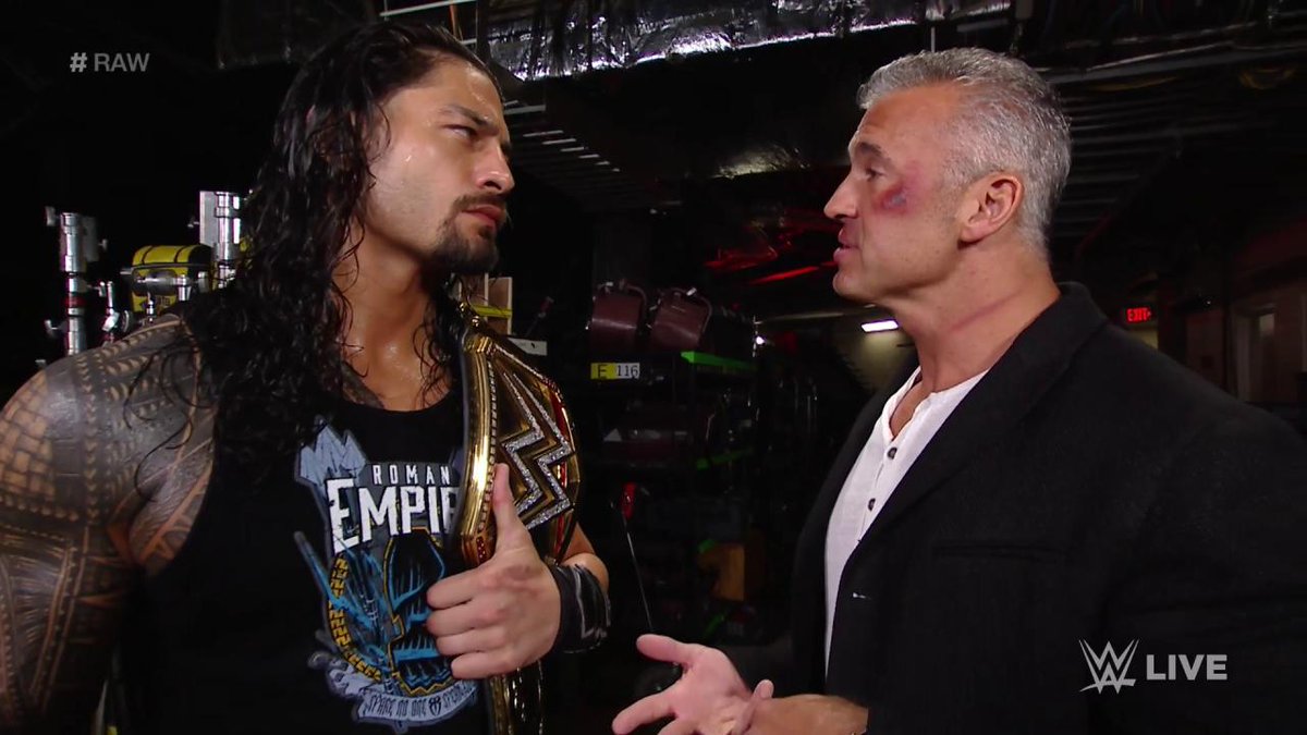 WWE's tweet photo. .@ShaneMcMahon makes a #Fatal4Way for the No. 1 Contendership: Zayn vs. Owens vs. Jericho vs. Styles TONIGHT! #RAW https://t.co/YEWzYwM1TK