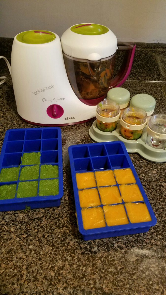 ERNROCK1's tweet photo. Meal prep for our baby girl! Sweet Potato and green beans #homemadepuree #babycook # https://t.co/RqOK9huG5T