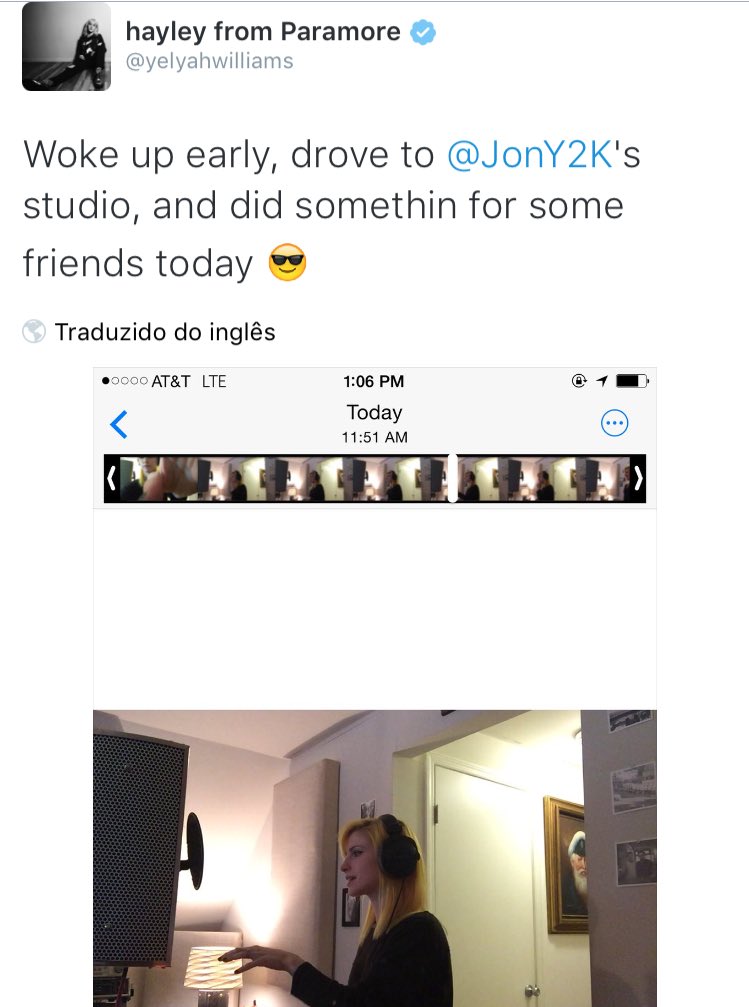 ppkmore's tweet photo. hayley postando que está gravando algo pros amigos?  EU SÓ ESPERO QUE OS AMIGOS SEJA A GENTE TAMBÉM QUERO OUVIR TUDO https://t.co/iMQp8AG930