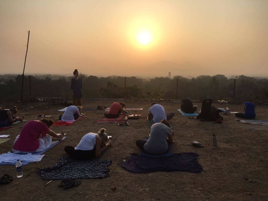 Sunrise Rounding at Kartikeya Temple, India... #meditation #yoga #india