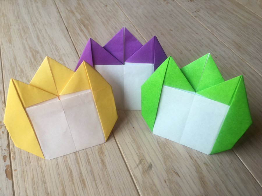 とても便利な チューリップ名札 の折り紙制作レシピ ほいくらいふ