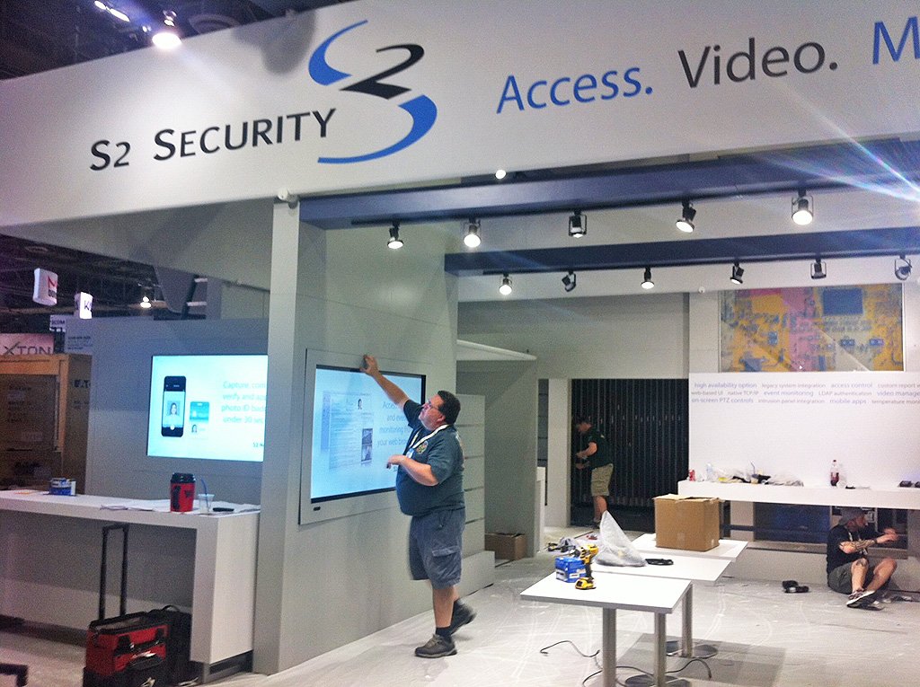 S2Security's tweet photo. Getting ready at #ISCWest Booth 28073. Amazing tech this year, from new NetBox software to Magic Monitor @ISCEvents https://t.co/FpZw5xvyJL