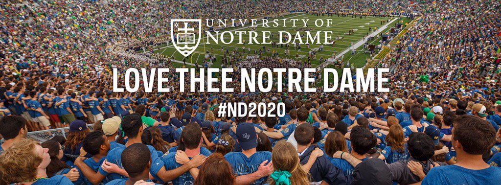 EricaVossen's tweet photo. IT IS OFFICIAL #ND2020 🎉💙🍀 https://t.co/mNDbXtlj7Q