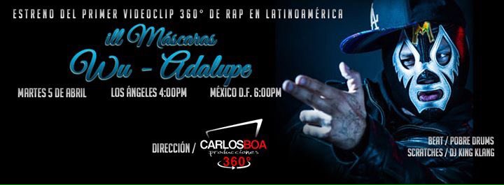CarlosBoa_Films's tweet photo. Estreno del primer videoclip 360 de rap en latinoamérica.
#illmascaras #wuadalupe @RitmoUrbanoMx @Illmascaras https://t.co/aJKxw1i348