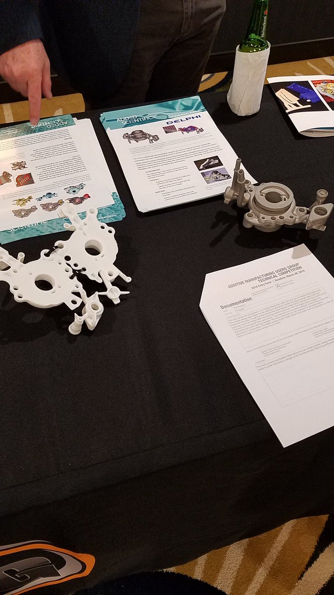 3DLester's tweet photo. @DelphiAuto flexing their muscles with #3dprinting part optimization. @AMUsersGroup #AMUG2016 tech comp. https://t.co/nipq19b6Ma