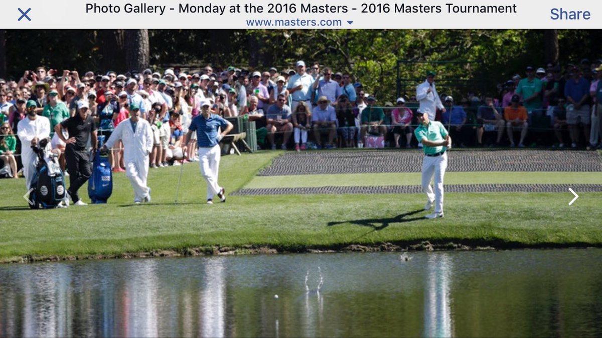 pgrefrath's tweet image. Proud husband moment. Find my wife looking on as @JordanSpieth skips it across to 16 green today.  #🤘🏼#bottomleft