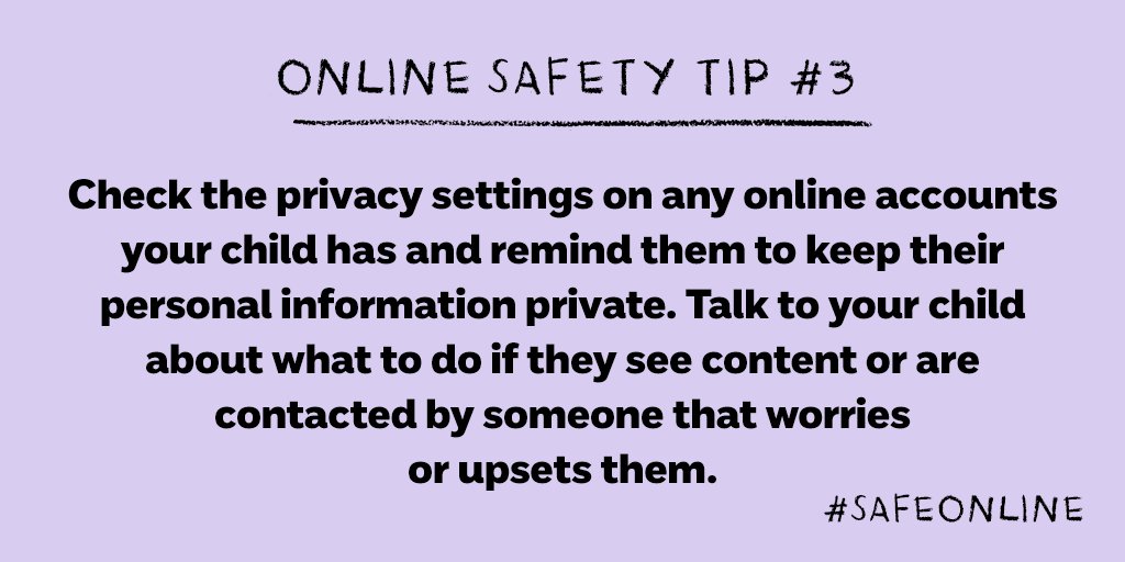 NSPCC's tweet image. It’s important children know what to do if they ever feel scared or uncomfortable online. #safeonline