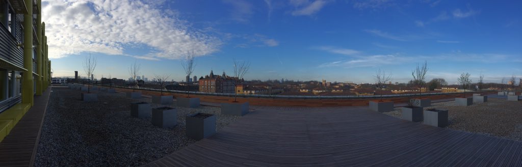 GavinJPoole's tweet photo. The Yard @HereEast takes shape and what a view of London this am - look forward to using the terrace #progresshere https://t.co/ZpET63TwDu