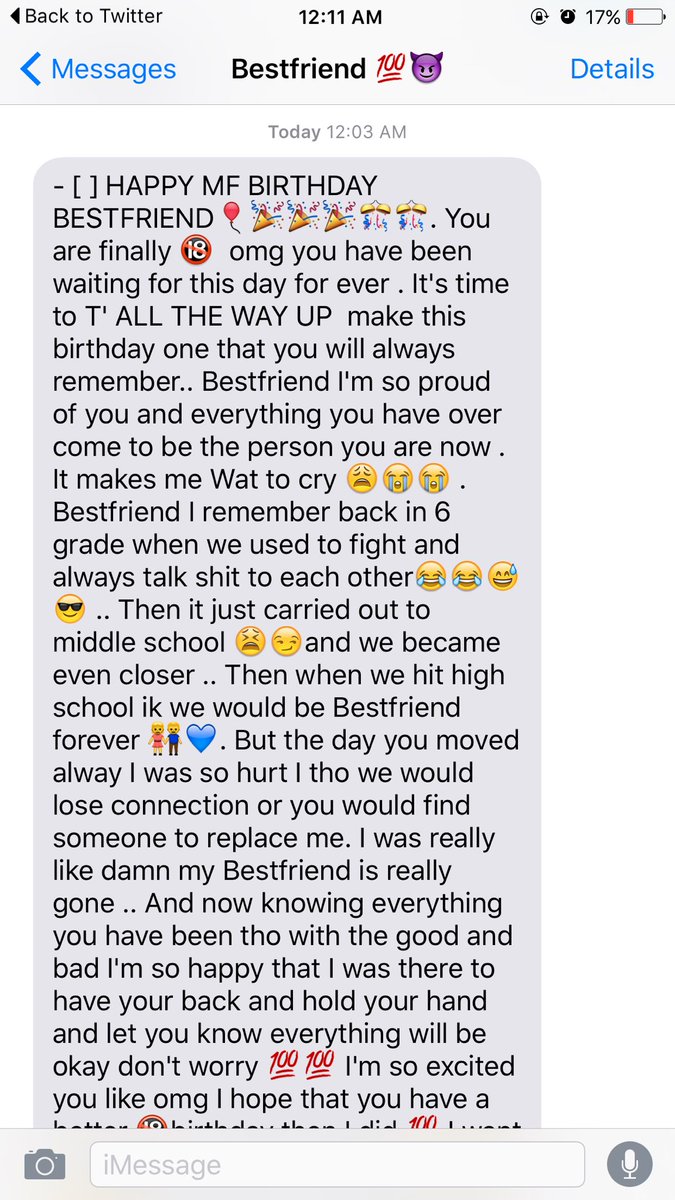 __jaaayd's tweet photo. best birthday text goes too my bestfriend @Tavonmmiller ❤️❤️ thanks bestfriend love you too 😇❤️ https://t.co/uy3PcKe7wq