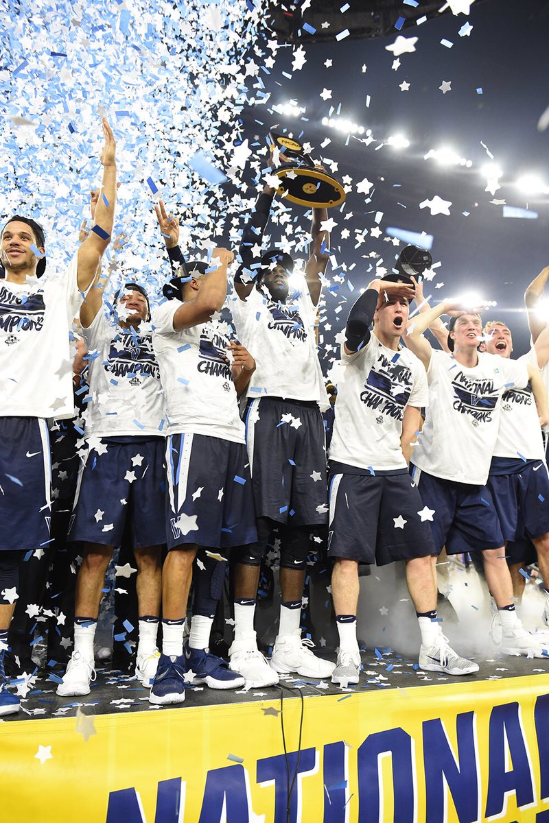NovaMBB's tweet photo. Mission accomplished - National Champions! 

#LetsMarchNova https://t.co/ilrnfGGqoz