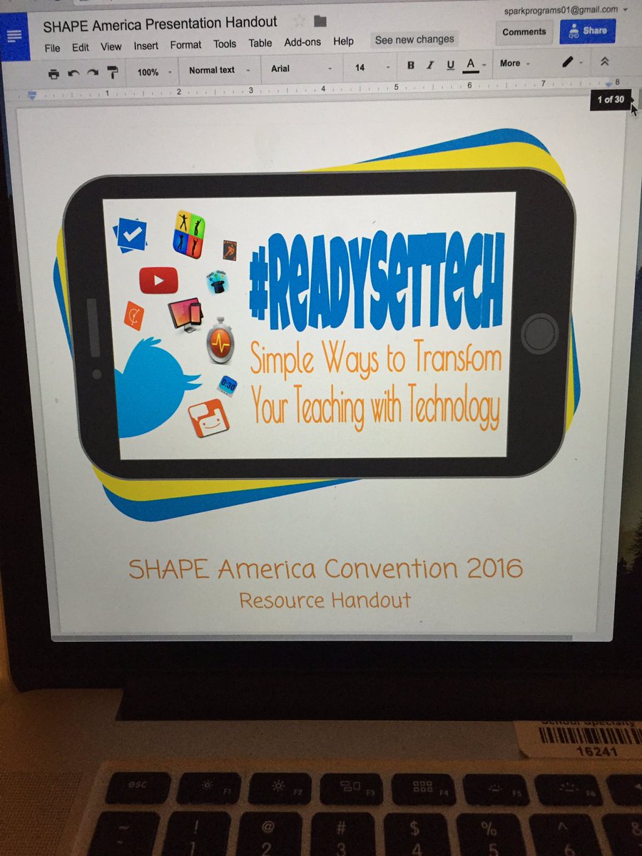 MissHartl's tweet image. We&apos;ll have 30+ pgs of tools to transform your teaching w/ tech at #ReadySetTech  at 1pm tomorrow! #SHAPEMinneapolis