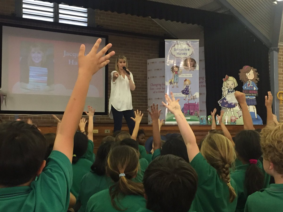 dccaustralia's tweet photo. At Marrickville West Primary School with @JacquelineHarve - author and performer extraordinaire! #bookbonus #prc https://t.co/tZZODNCgas