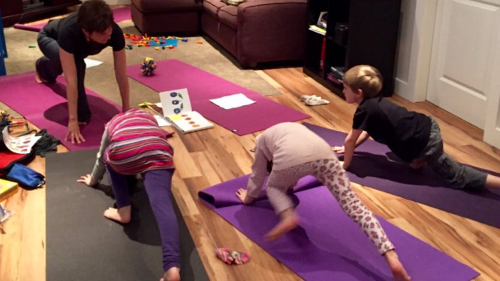 April is #OT month and #autism awareness month. OT and yoga with some little people. Lots of fun!