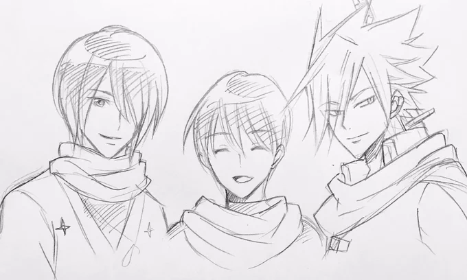 リク絵、こいき七変化扇、百地、ついでに遼太郎も描きました(現在リク受付しておりません) 