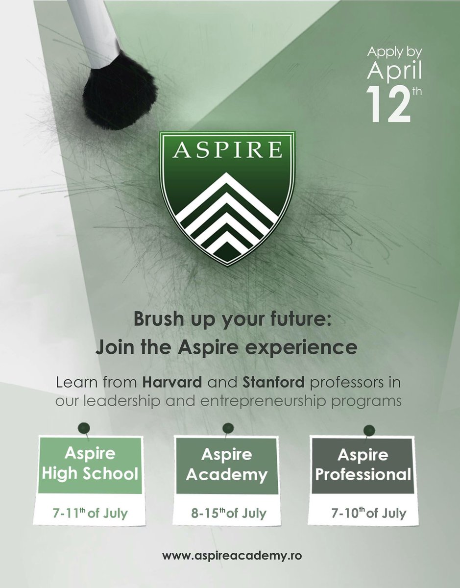AspireRomania's tweet photo. Due to popular demand, we wanted to let you know that we extended the application period until the 12th of April! https://t.co/h5Kfq4sqW0
