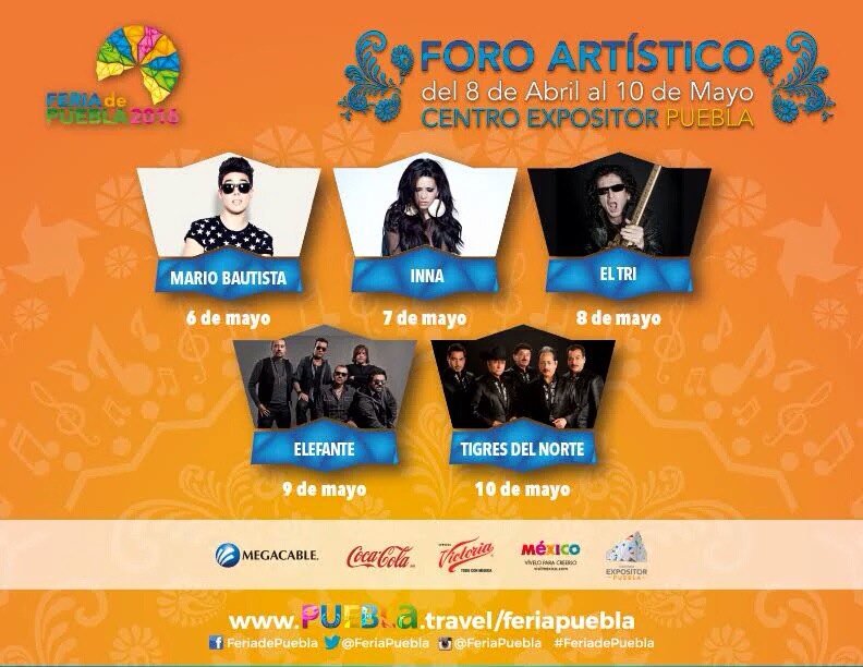_eventospue's tweet photo. .@mariobautista_ estará presentándose en la feria de Puebla este 6 de mayo! https://t.co/jbQovq9cgb