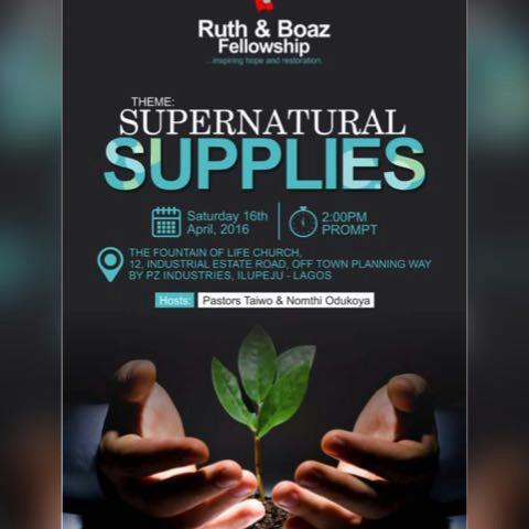 RnBMinistry's tweet photo. #RuthAndBoazConference #SupernaturalSupplies #April16th #Saturday #FountainofLifeChurch #Ilupeju https://t.co/lCSsZcgr86