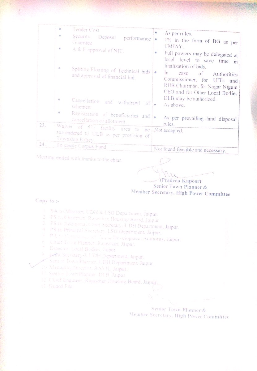 Minutes of meeting of dated 28.03.2016  "High Power Committee" has been released