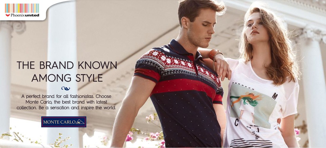 phoenixlucknow's tweet photo. Be a sensation &amp; inspire the world. Choose #MonteCarlo, the best brand with latest collection. https://t.co/NU4p0zKTIq