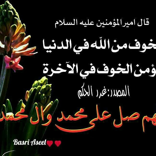 @nooralassadi931 
قال امير المؤمنين عليه السلام