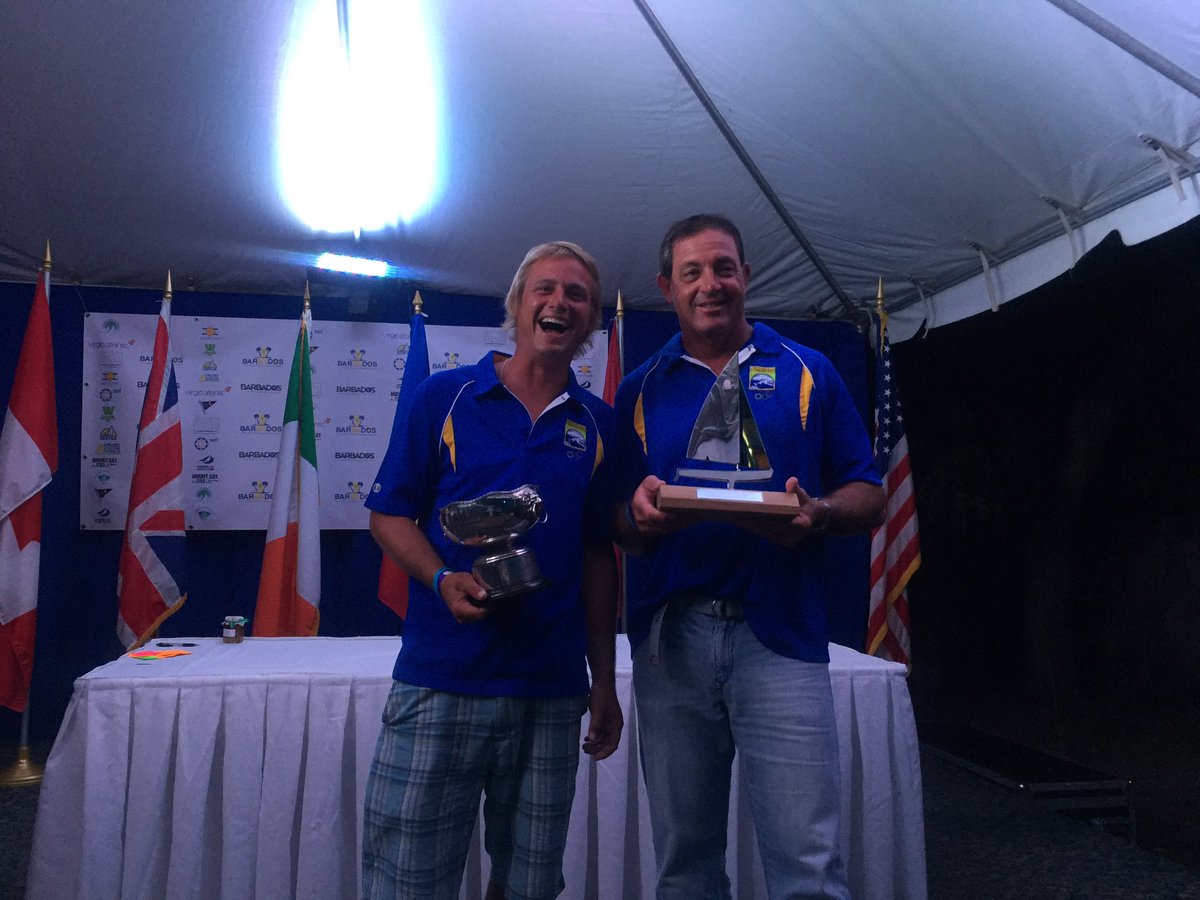 ImpactMarine's tweet photo. Congratulations to Jason and Rob! 1st international GP and 1st Bajan GP #imsails https://t.co/vx9Suihr8E