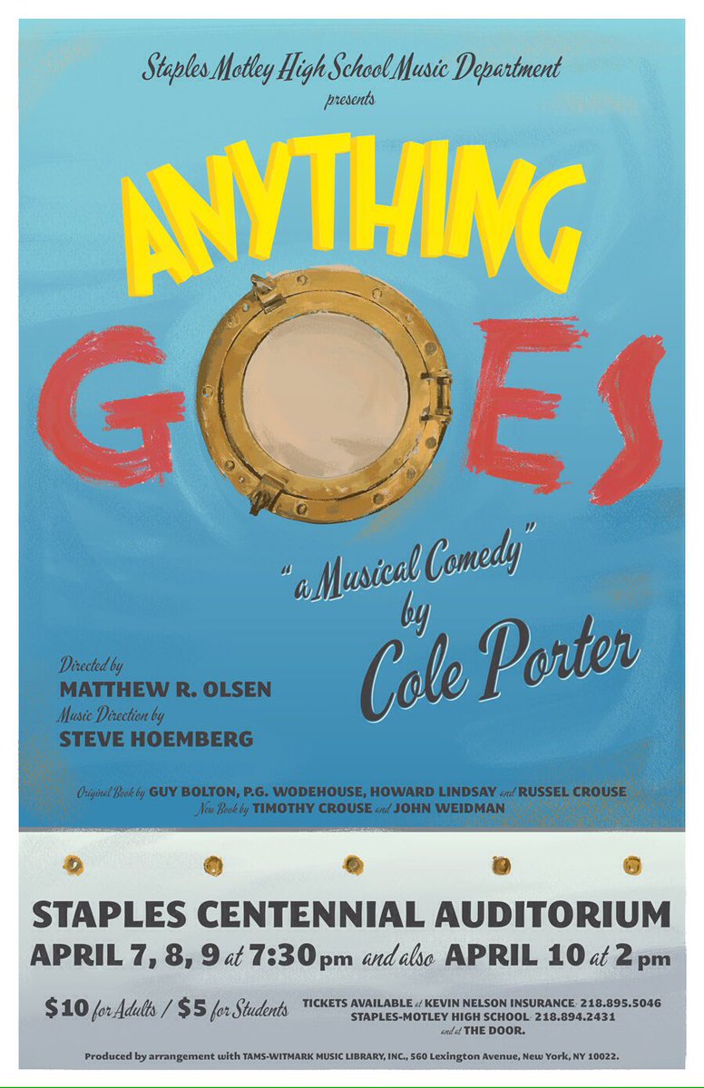 SteveHoemberg's tweet photo. Best SMHS musical ever?  Come find out. #AnythingGoes
#CardinalChoirFamily https://t.co/P1k8hcGdbO