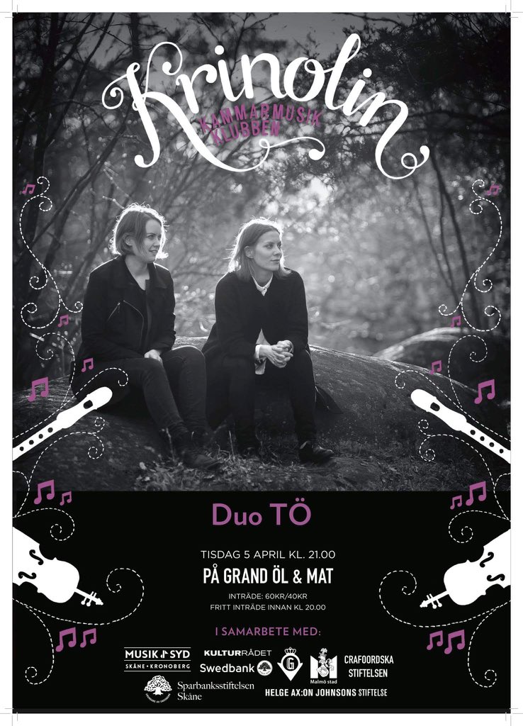 KlubbKrinolin's tweet photo. Cello- och pianoduon TÖ gästar kvällens Klubb Krinolin. Kl 21 kör vi! Missa inte! https://t.co/PkdMSzIqno