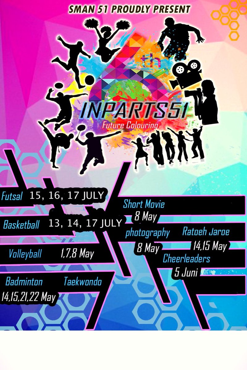 SMA Negeri 51 Proudly Present:
6th INPARTS
(Incredible Performing Art and Sport)        
🌈FUTURE COLOURING🌈