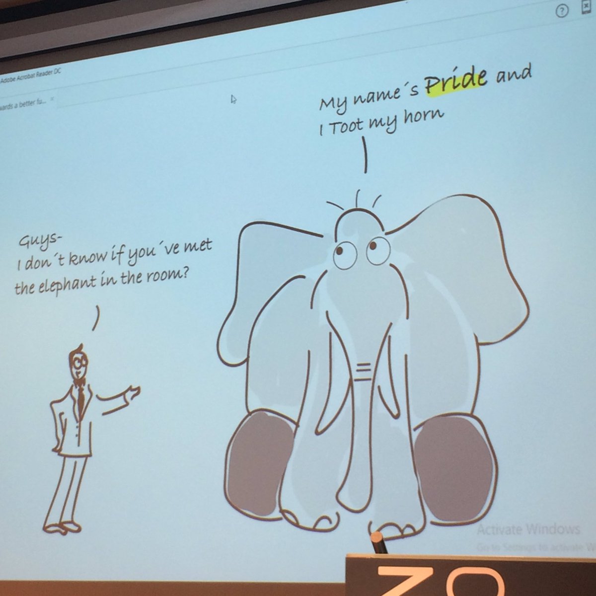 AnitaMoeLarsen's tweet photo. The elephant in the room....pride #WEdThinkOslo @OsloMedtech @osloedtech @W_E_Foundation @MarieSaasen @failbig https://t.co/8gqU3oXG3v