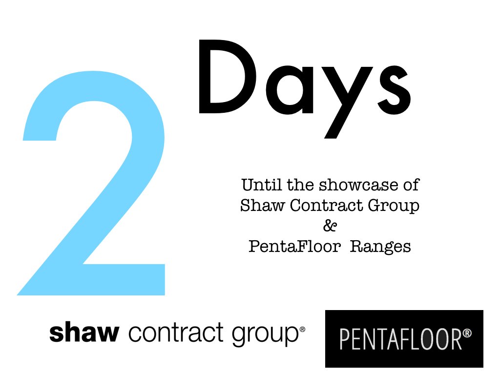 pentafloor's tweet photo. 2 Days to go until Shaw Contract Group &amp; Pentafloor uniquely showcase memorable ranges #Decor #SADesign @VISI_Mag https://t.co/b9y4UzQpQY
