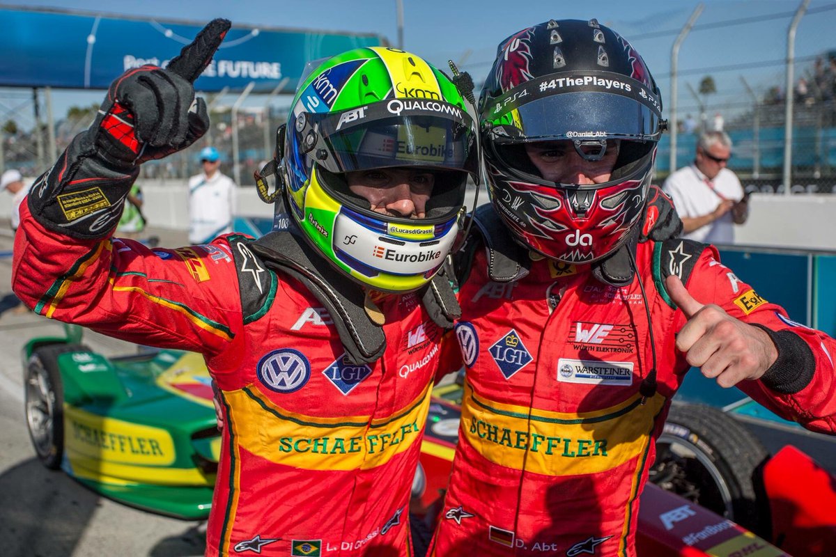 Daniel_Abt's tweet photo. More than just teammates! #goodtimes 🏆🏆 @LucasdiGrassi https://t.co/U1P65oXwZh
