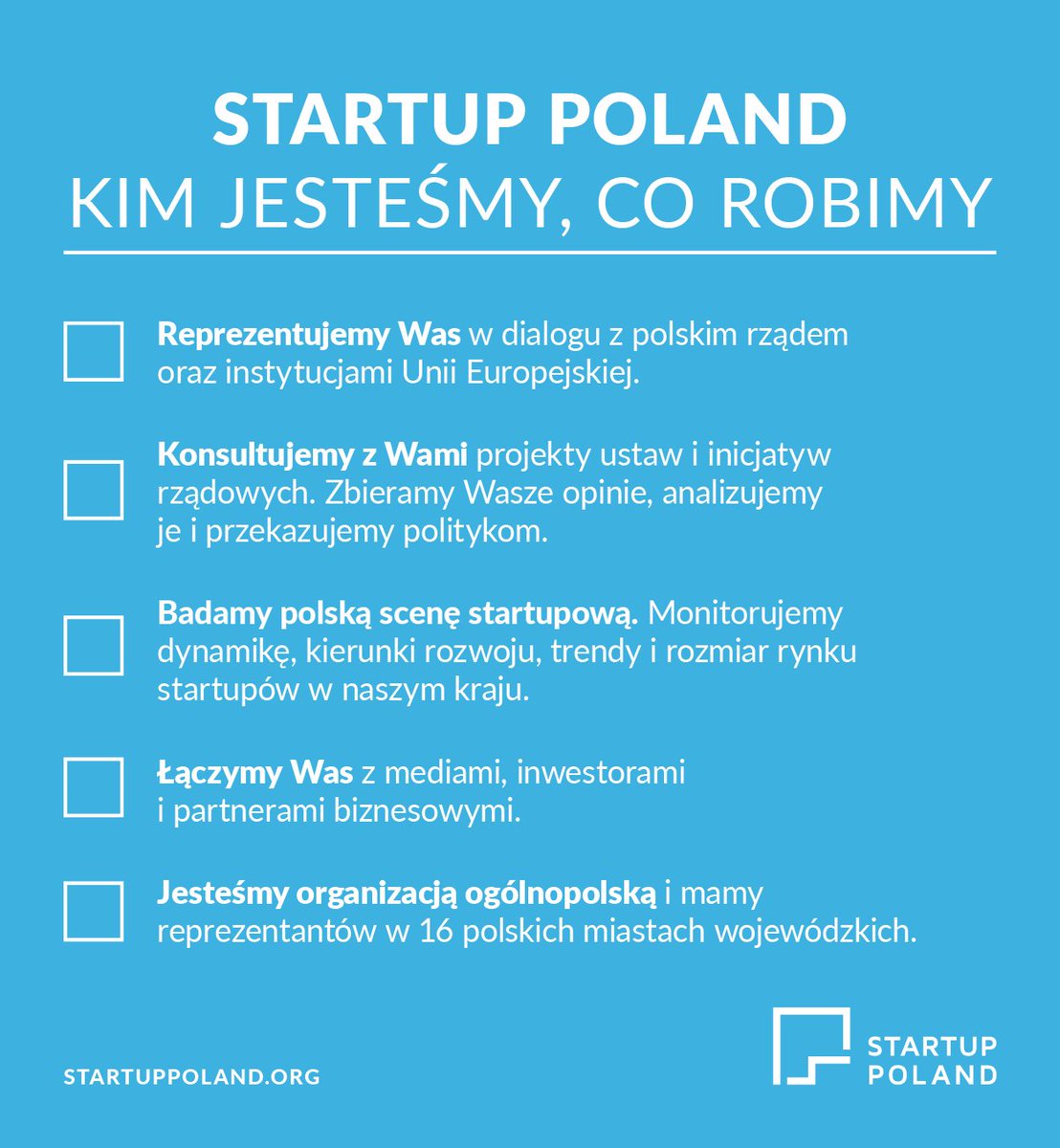 StartupPoland's tweet photo. #StartupPoland misja: co robimy, kim jesteśmy? #omgkrk #techwawa #RushWro #3hack #TRNon #PozNow #SzczecinIT #startup https://t.co/nsmOSomjmW