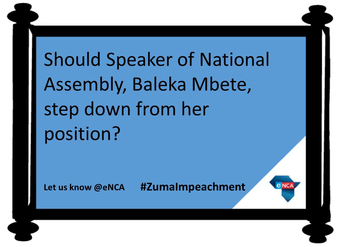 mash_ramu's tweet photo. Opposition party refuse to continue with proceedings until Speaker removes herself from the seat #ImpeachZuma @eNCA https://t.co/n102RxacA5