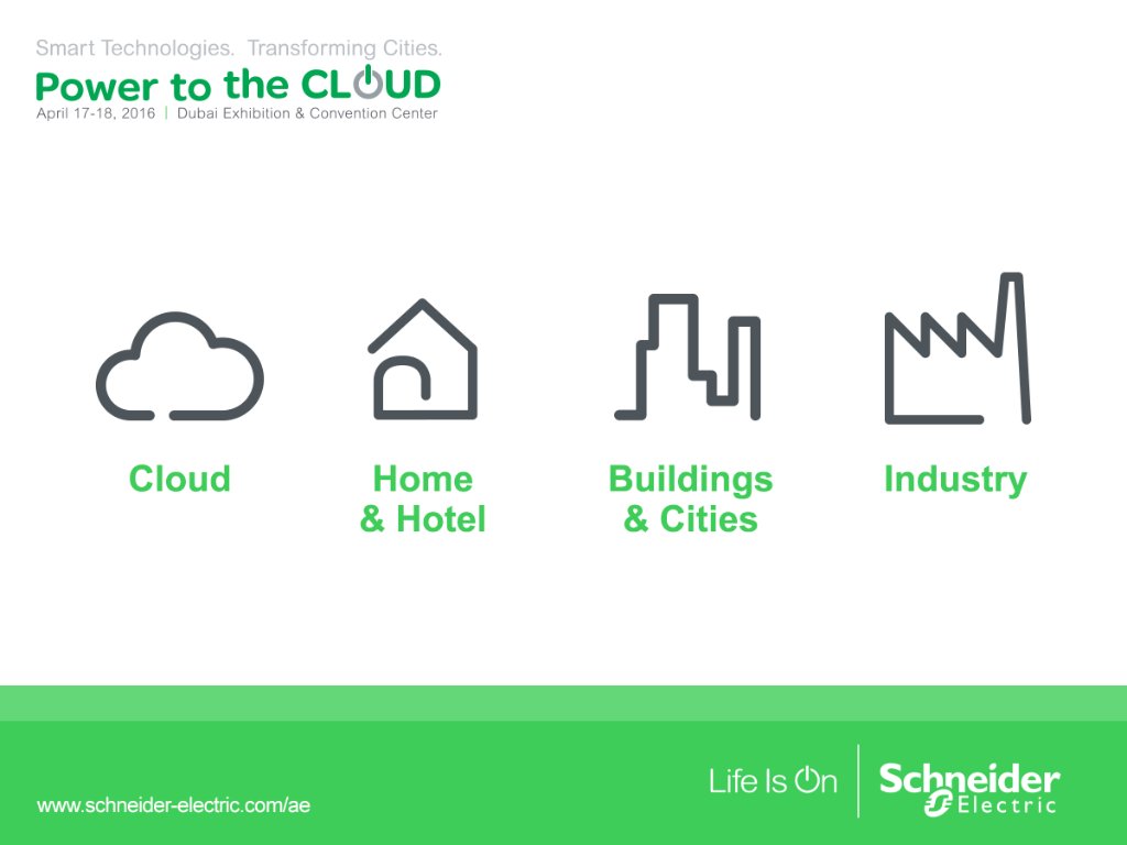 SchneiderEME's tweet photo. #PTTC2016 is dedicated to 4 segments: Cloud, Home &amp; Hotel, Buildings &amp; Cities and Industry: https://t.co/sRA4MeTZ51 https://t.co/B3n68n6Zt0