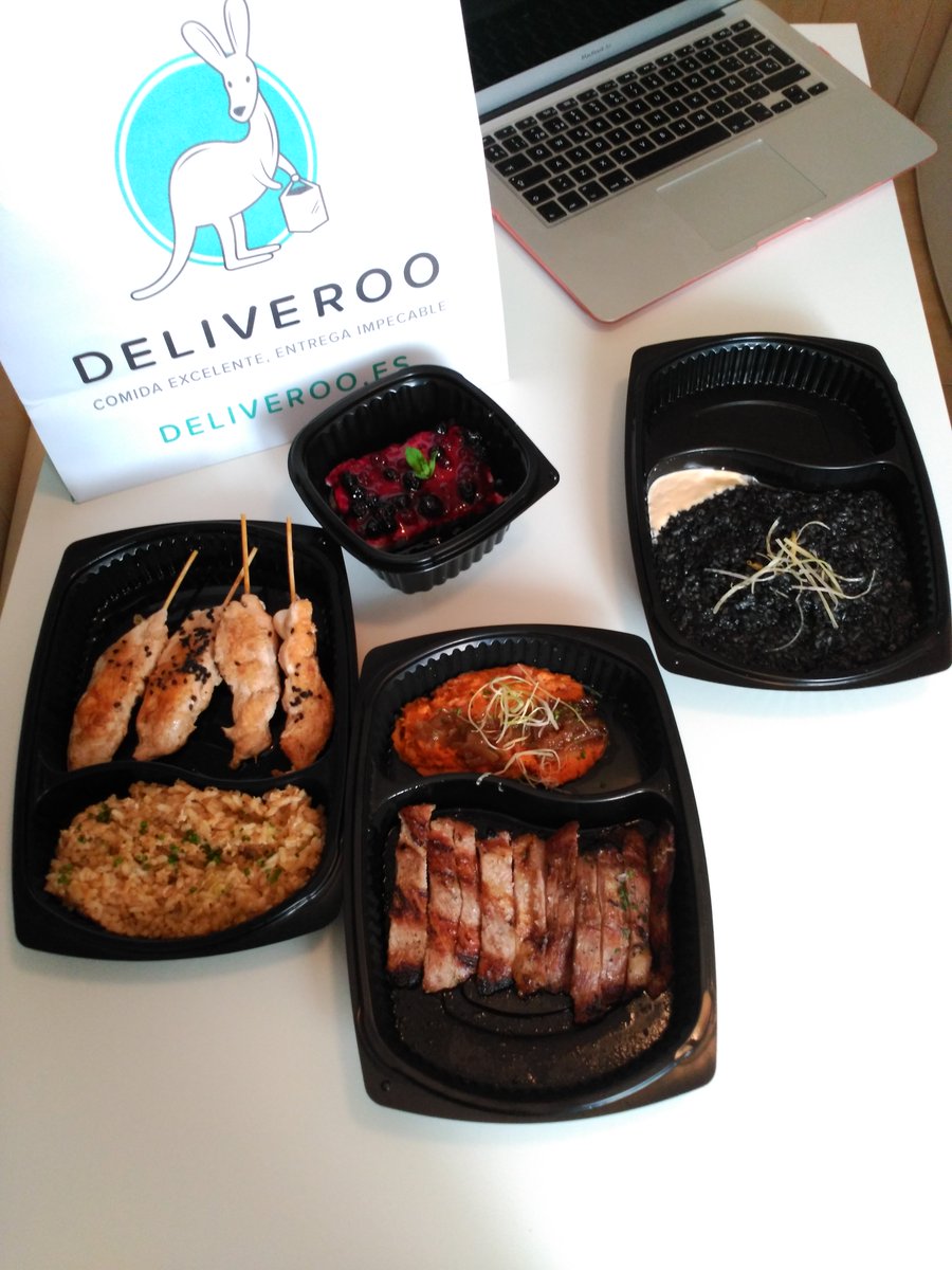 Velocidad y calidad ¡Así da gusto comer en el trabajo! Muchas gracias al servicio @Deliveroo_MAD y a <a href="/kottemadrid/">Restaurante Kotté</a>