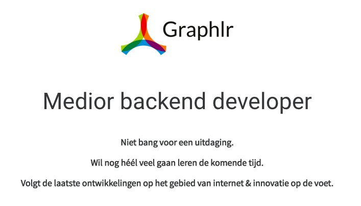 Ben jij een getalenteerde developer die alles uit zijn/haar carrière wil halen? #vacatures graphlr.homerun.co/medior-backend…