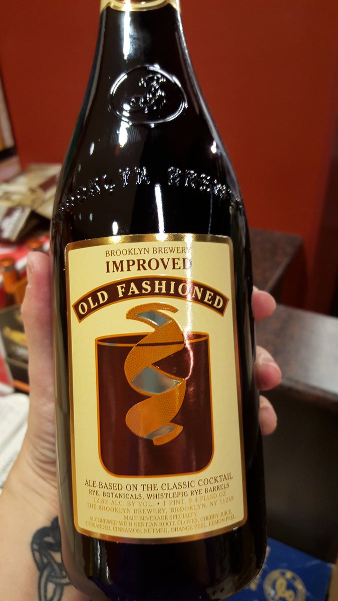 Just in @ABCBeerCountry Kennedy <a href="/BrooklynBrewery/">Liam</a> Old Fashioned!!