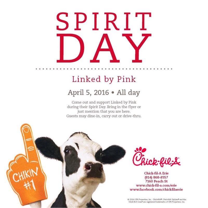 RivalsLBP's tweet photo. Remember to go to Chick fil A today, ALL DAY for the Linked by Pink fundraiser! https://t.co/l8wByEb6jH