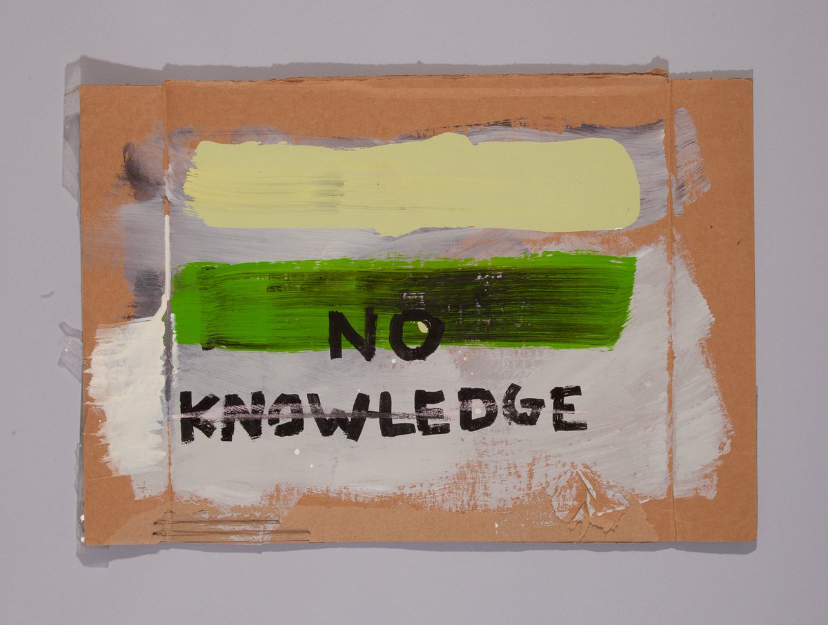 JamesLeonardArt's tweet image. #NoFishing #NoKnowledge #ecoArt #painting #ecology #oceans #green on #grey #cardboard #foundMaterials