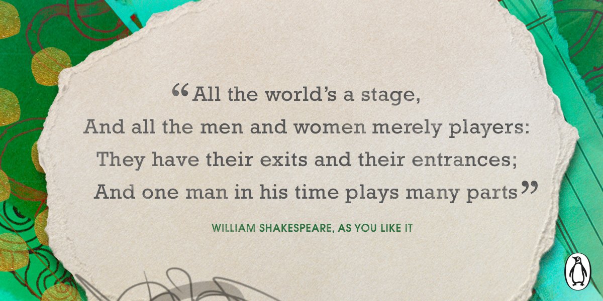 PenguinUKBooks's tweet photo. Throughout April we'll be celebrating #Shakespeare400 with our favourite quotes and facts from Shakespeare's works. https://t.co/CLKRPvhir6