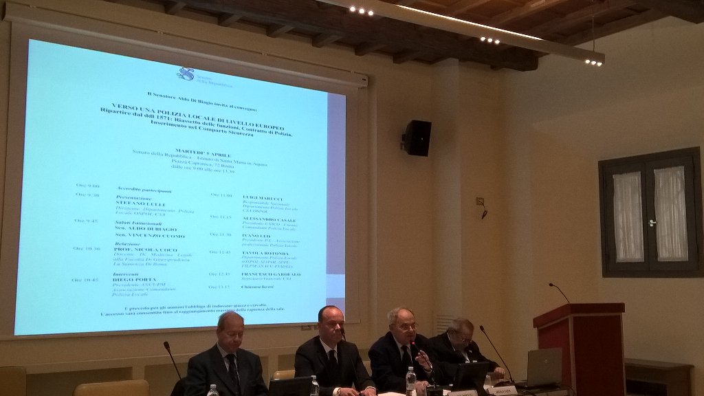 AldoDiBiagio's tweet photo. #Senato Al convegno su inquadramento #polizialocale https://t.co/rGVj5pcrEZ