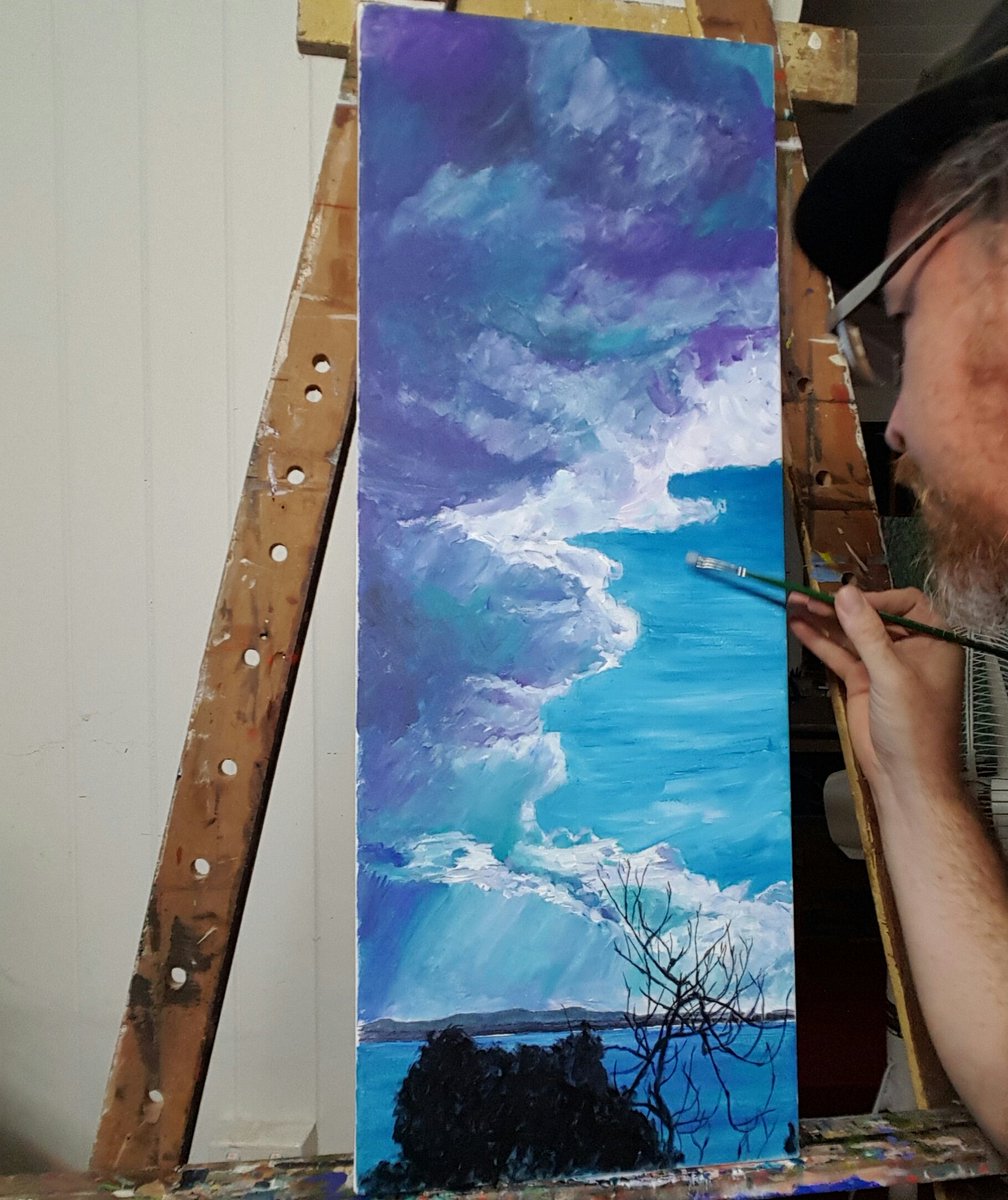 ArtDavidWells's tweet photo. Experiemental Arcylic underpainting :) https://t.co/ADdpI2tjrM