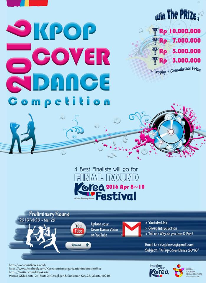 Yuk cek 5 tim Finalis K-Pop Cover Dance yang melaju ke final di Korea Festival 2016,bit.ly/1Y0fakV