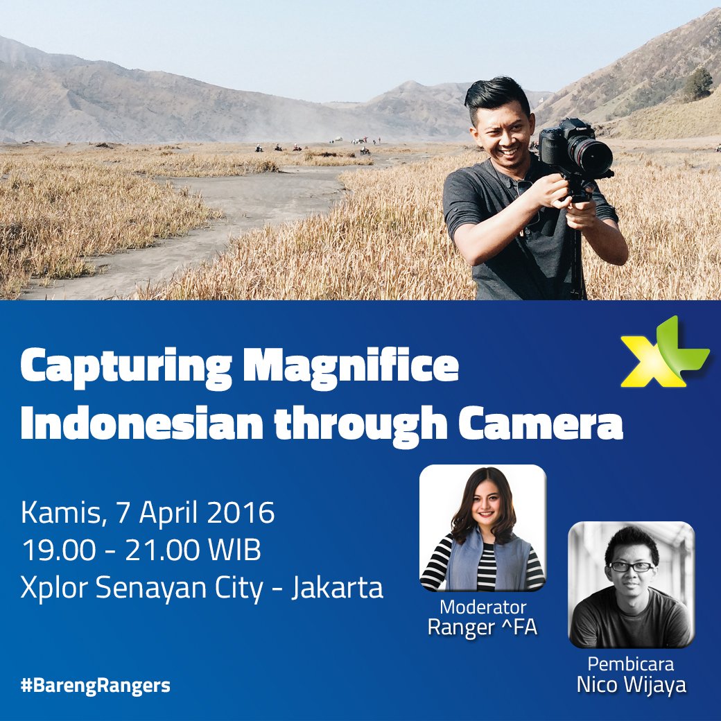 myXLCare's tweet photo. Yuk, gabung di acara sharing session bersama @nicowijaya hari kamis nanti di Sency! #BarengRangers https://t.co/YRhoX08UGu