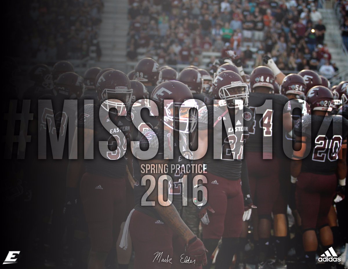 EKUFootball's tweet photo. Bring your FOCUS #Mission104 #SpringPractice2016 #EKUFootball https://t.co/C8XX2V2bLM
